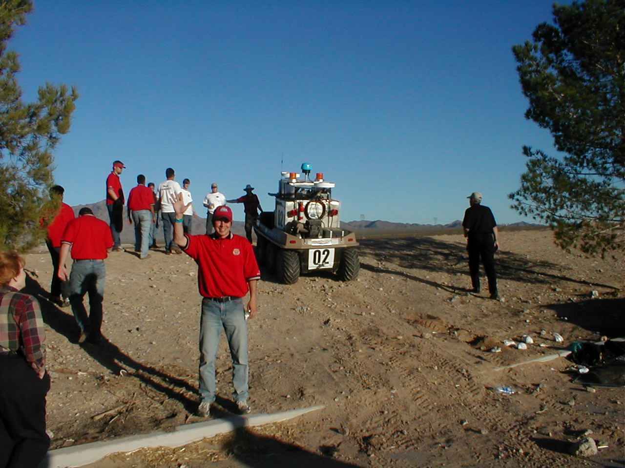 Team CajunBot takes their vehicle out for a joyride after the race